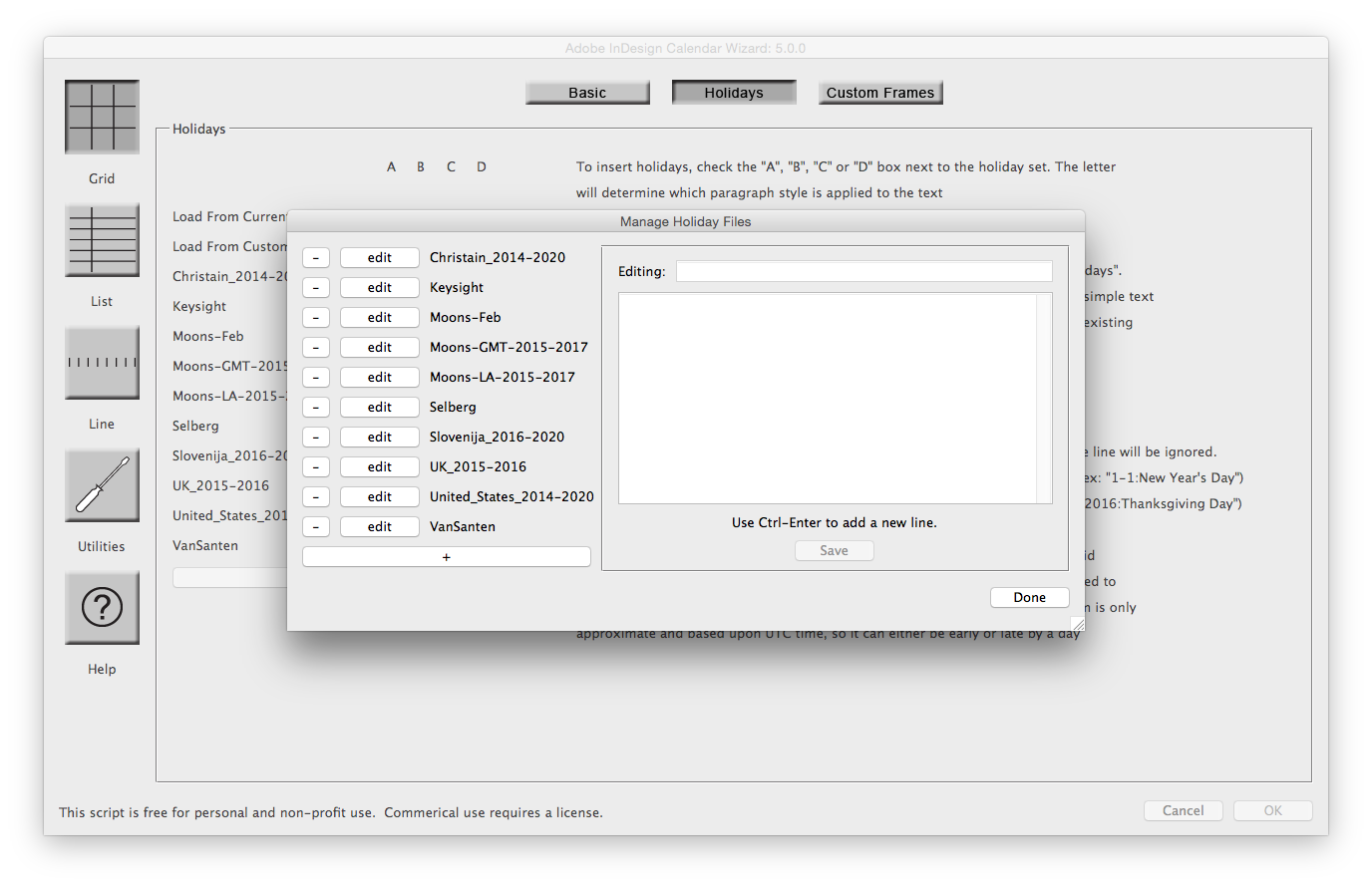 Holiday File Manager